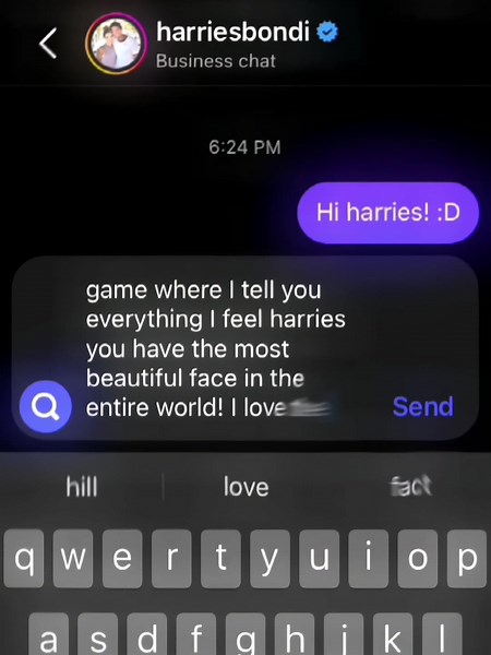 GUYS HE REPLYED TO ME!!! 🫶😭 ll @Bondi Rescue ll #fyp#bondirescue#harriesbondi#likethisvideo#blowup? #harries