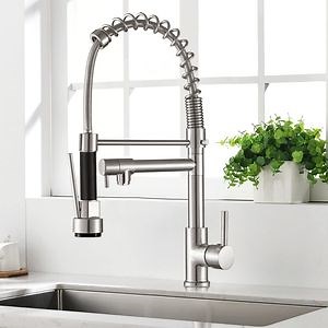 [Hot Item] Faucet Pull Down 360 Rotation Kitchen Water Tap Single Handle Sink Mixer Brass Tap Pull out Kitchen Faucet