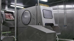 Injector for fresh meat operating in a meat processing factory