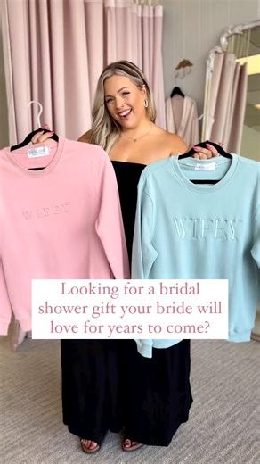 I’m in love 😍 I’m obsessed 🤩 Being a bride is truly one of the most fun things you get to be! It’s only natural that your friends and family want to help you celebrate in whatever way they can. We found the perfect solution… Wifey sweatshirts! It’s the perfect engagement party or bridal shower gift for any bride to be in your life. We have several colors and text options available, and can even ship one directly to your favorite wifey 🤗 #wifey #wifeysweatshirt #bride #bridalgift #bridalshower