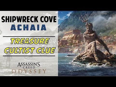 Shipwreck Cove, Achaia | Loot Treasure & Cultist Clue Location in Scavenger Cove | AC ODYSSEY
