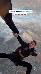 9 Must-Try Adventures in India Before It’s Too Late! 🚀🌍 Dreaming of adventure? 🌟 Here are 9 thrilling experiences in India you must try at least once in your lifetime! From skiing in Gulmarg ❄️ to motorbiking through Ladakh 🏍️, every adventure is waiting for you. ✨ Adventure List: 1️⃣ Skiing in Gulmarg 2️⃣ Bungee Jumping in Rishikesh 3️⃣ Paragliding in Bir Billing 4️⃣ Hot Air Ballooning in Jaipur 5️⃣ Trekking in Karnataka 6️⃣ Scuba Diving in Andaman 7️⃣ Skydiving in Mysore 8️⃣ Moto Riding in