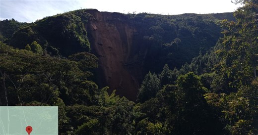 Video: derrumbe cayó en una quebrada de Caldas y formó dique de 5 metros ¿hay riesgo?, esto explica Bomberos