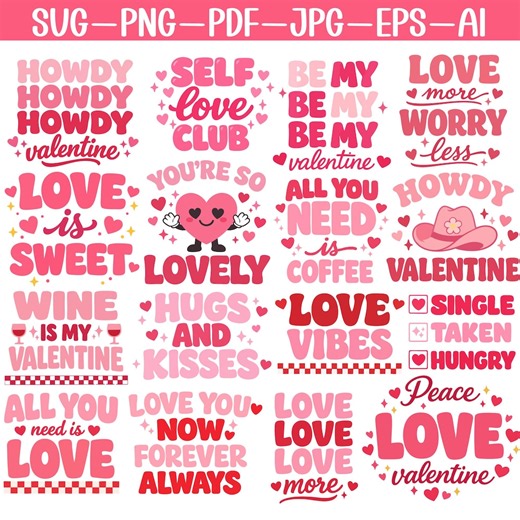 Valentine Svg Bundle, Valentines Day Svg Bundle, Love Svg, Valentine Bundle, Valentine Svg, Valentine Quote. - Etsy
