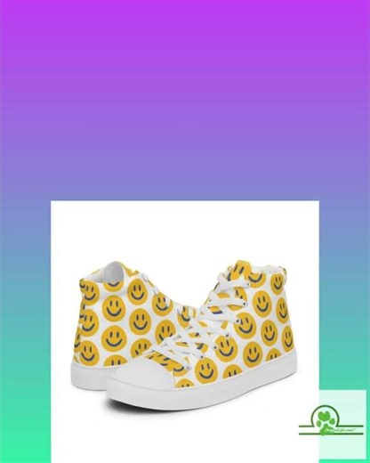 Smiley Face High Top Canvas Shoes – Women's Trendy Sneakers