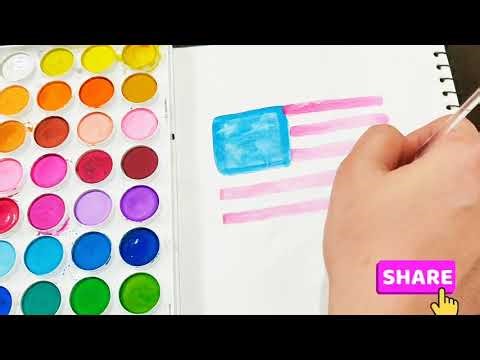 United States flag easy drawing for kids