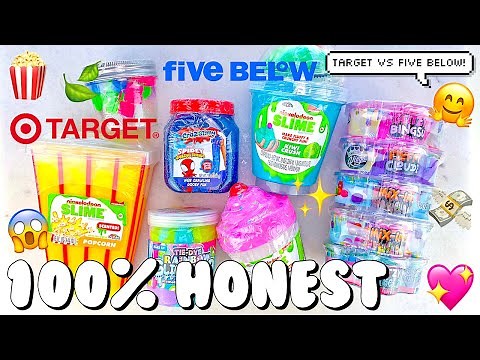 STORE BOUGHT SLIMES UNDER $10 REVIEW 💖 Target VS Five Below