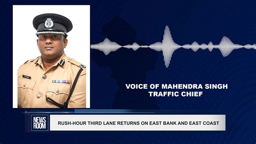 The ‘third lane’ traffic system officially recommenced Thursday morning along the East Bank and East Coast of Demerara corridors, marking the return of one of the country’s most debated rush-hour traffic measures, but this time under full police and stricter controls. Police Commissioner Clifton Hicken, Traffic Chief Assistant Commissioner Mahendra Singh, and other senior ranks were out early Thursday morning to observe the reimplementation, which aims to ease the congestion during peak hours. T
