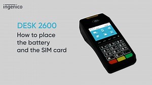 DESK/2600 - Place the battery and the SIM card