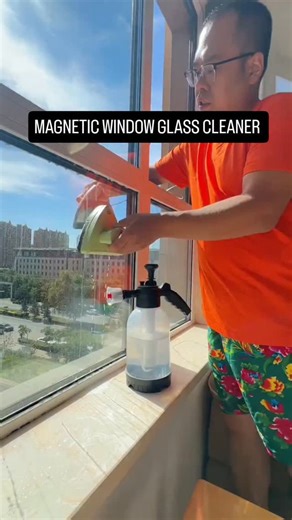12K views · 107 reactions | 什 Magnetic Window Glass Cleaner – sparkle both sides at once! ✨ 犯 Cleans inside & outside simultaneously 鱗 Strong magnetic grip for safety  Streak-free shine every time  Easy to use & time-saving  Perfect for home & office windows #WindowCleaner #MagneticCleaner #HomeCleaning #CleaningTools #SmartLiving #HouseholdHacks #HomeEssentials | Istorchy | Facebook