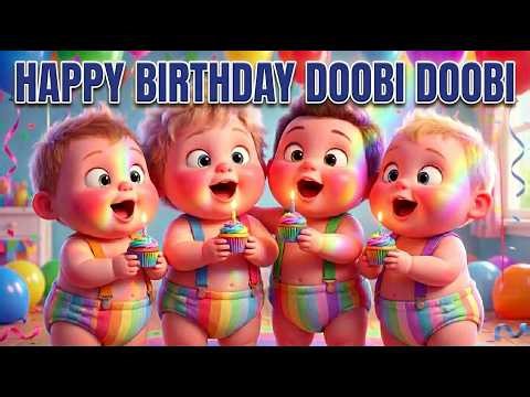 Happy Birthday Doobi Doobi Song 🎂 | Kids Birthday Song | Cute Toddlers Dance | Nursery Rhymes