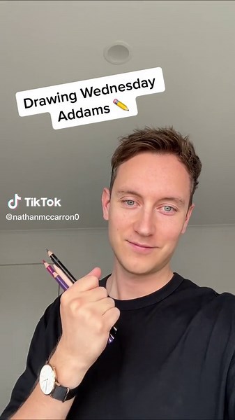 Drawing Wednesday Addams - Spooky Art Tutorial