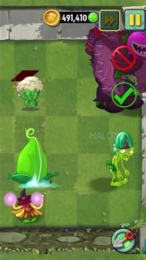 PvZ 2 - Four Cell Attack - Snake Lily & Other Plants Vs Chomper Gargantuar Zombies #shorts