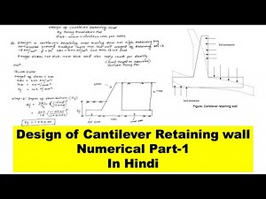 Design of Cantilever Retaining wall in Hindi Part 1