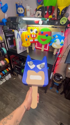 David on Instagram: "I almost got the full collection now! CURSED BATMAN POPSICLE 🔥🦇 #3dprintingmodel #3d #3dprinting #3dprint #3dprinter #3dprinted #3dprints #3dmodel #satisfying #satisfyingvideo #asmr #batman #popsicle #icecreamtruck #throwback #cursed #90s #2000s #nostalgia"