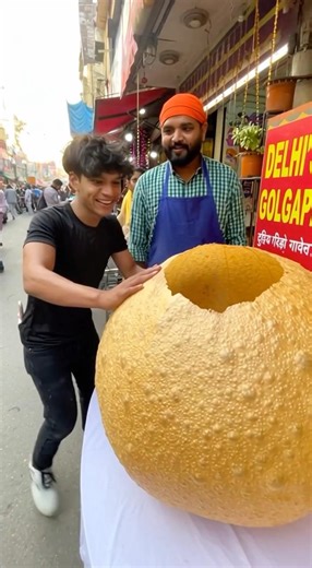 Delhi ka Viral Biggest Golgappa 😱😳🤯 #ytshorts #shorts #ai #funny #food