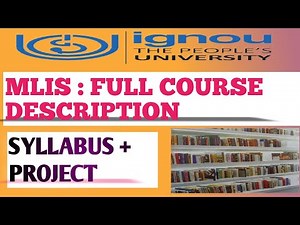 IGNOU MLIS FULL COURSE DESCRIPTION | MLIS FROM IGNOU | #@LibraryAffairs #ignou #blis #mlis