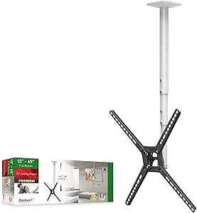 Barkan TV Ceiling Mount, 29-65 inch Full Motion - 3 Movement Flat/Curved Screen Bracket, Holds up to 88 lbs, Telescopic Height Adjustment, Lifetime Limited Warranty, Fits LED OLED LCD