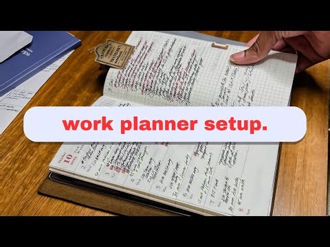 WORK PLANNER SETUP in a Horizontal Weekly Spread