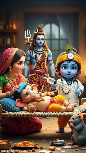 Kanha Ji Ne Ganesh Ji Ko Sui 💉 Lagayi 😱🤣 #shorts #comedy #trending #viral #shortvideo