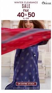8.8K views · 7.8K reactions | The Ultimate Winter Clearance Sale is here! Discover your favorite winter must-haves and grab it now at Flat 40% & 50% OFF before it’s gone. Shop Now! | Orient Textiles | Facebook