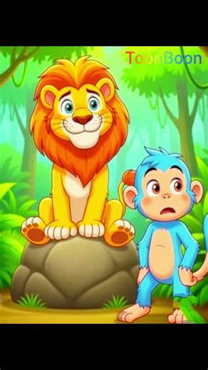 Lion vs Monkey#friendship #cartooncharacter #cartoon #kidscartoon