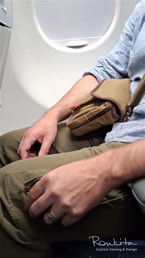 Zipper pockets on custom travel pants