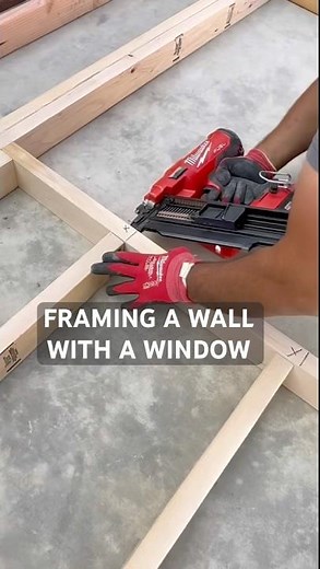 Framing a wall with a window in 60 seconds 🔨
