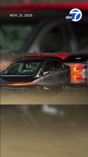 Several cars trapped in flooded parking garage