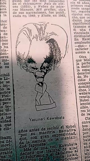 Yasunari Kawabata: Su muerte relatada en el Diario "La Opinión" (Ilustración de Hermenegildo Sábat).