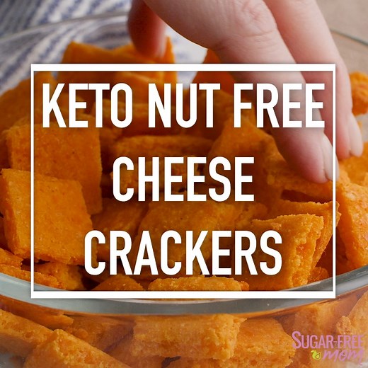 These Keto Cheez Its are delicious little squares of cheesy crackers and a much healthier version for homemade cheez its! They are a Gluten Free, Low Carb, Almond Flour FREE copycat recipe! | SugarFreeMom.com