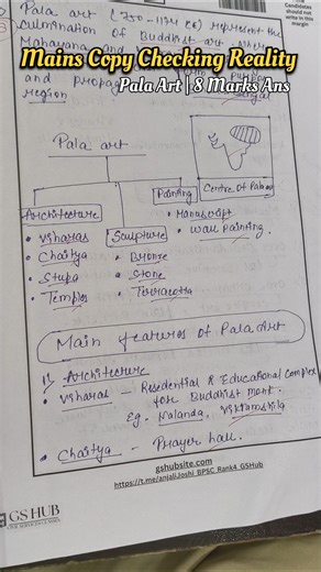 Pala Art | BPSC Mains Answer Writing ✍️ | GS-1 Art & Culture (8 Marks) #palaart #civilservices