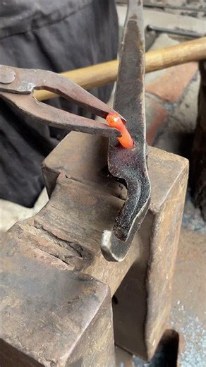 Tong Riveting Process 🔨 | Handmade Blacksmith Tool #shorts