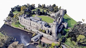 Warwick Castle,medieval,england,map,scan - 3D model by SENSIET (@asensio)