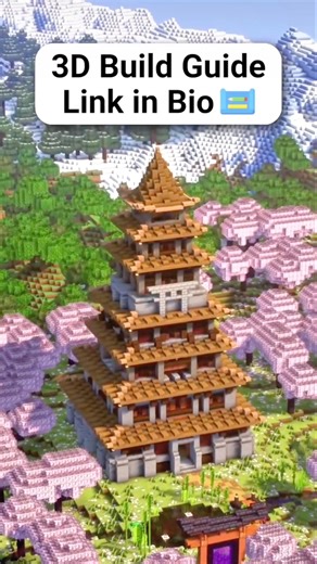JAPANESE TEMPLE 🛕 Minecraft Build 😱!!#minecraft #japanese #temple #build #viral ##video #shorts