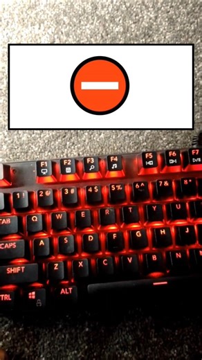 Red key lights for ⛔ No Symbol in MS words