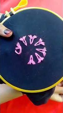 How to embroider a large poinsettia flower Easy stitches♥️