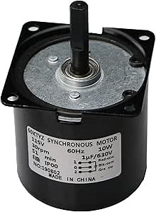 30RPM 60KTYZ Synchronous Gear Motor 30RPM Dual Bearing AC Motor CW/CCW Control 115V 60Hz 10W