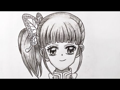 Kanao Tsuyuri Drawing | Easy Demon Slayer Pencil Drawing Tutorial