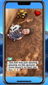 This kid was just ejoying playing on the ground even there's no feet she has 🥹‼️ #childcare #momsupport #familyphotography #gifting #babysafety | Maverick Stone