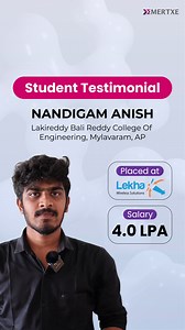 Emertxe - Leaders in Embedded Systems, Linux & IoT Training... joyfully announces the success of Nandigam Anish, a graduate from Lakireddy Bali Reddy College of Engineering, Andhra Pradesh who has secured a job opportunity at #lekhawireless✨ Following the completion of his B.E degree, enrolled in Emertxe - Leaders in Embedded Systems, Linux & IoT Training... all-encompassing #embeddedsystems program. This hands-on experience provided his with practical training and equipped his with industry-dem