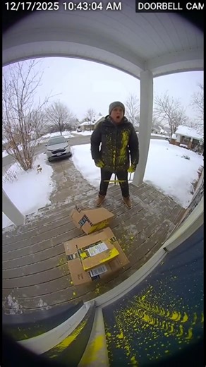 Package Thief Gets PAINT BOMBED in Snow! #PackageThief #GlitterBomb #BaitPackage #InstantKarma #Caught4K | NeverMind