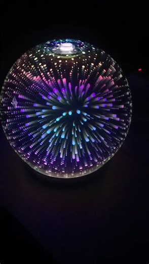 2019 New Arrival 3 D Fireworks Glass Aroma Diffuser air Humidifier ultrasonic