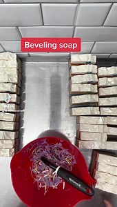 59K views · 1K reactions | What goes on with my soaps behind the scenes. Beveling & stamping soaps before they head to the curing racks for 4 weeks. | Eartherella Soap & Candle Co., LLC | Facebook