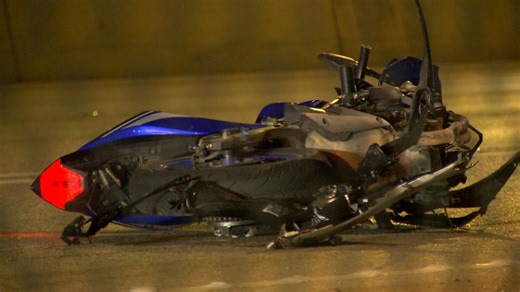 Motorcyclist in critical condition after crash near downtown