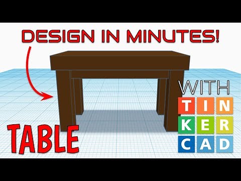 How To Make A Rectangular Table with Tinkercad in Minutes!