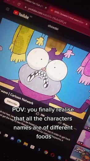 Funny Fact About Cartoon Network's Chowder Characters