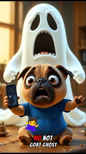 Ghost Dad Laughs at Angry pug #pug #puppy #pets #funny