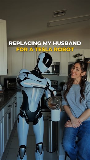 Tatiana | Social Media Manager | AI Content Expert on Instagram: "POV: the day I replaced my husband with a Tesla robot. This entire Reel was created using AI character swapping and motion tools by Kling AI (Swap / Kling 01). If you want the step by step guide showing exactly how I swap characters with AI Comment “Guide” and I’ll send it to you. Save this: POV + AI is one of the strongest content formats right now in 2026. #klingai AI POV content Kling AI tutorial Kling AI swap feature AI charac