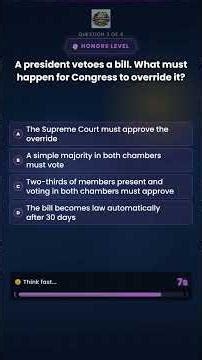 Are You as Smart as an AP Gov Student? | Three Branches of Government Quiz